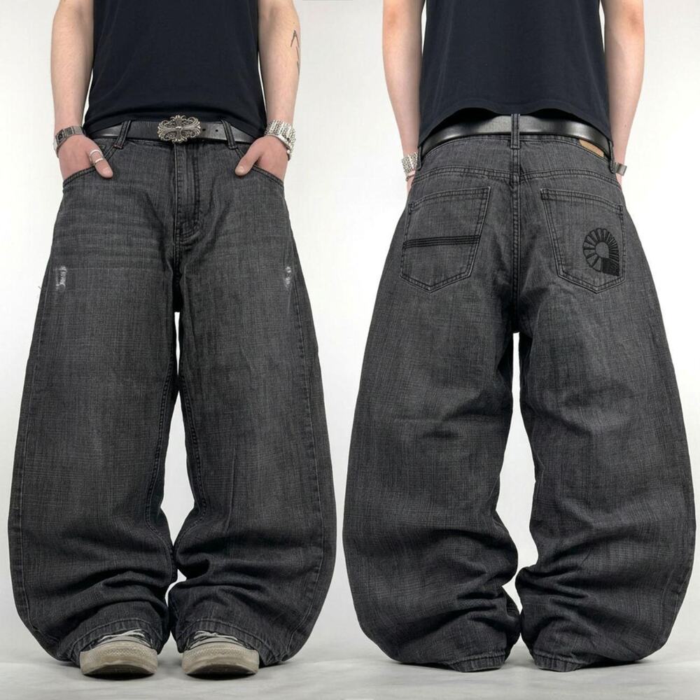Vintage y2k rare archive faded akademiks grunge embroidered jeans